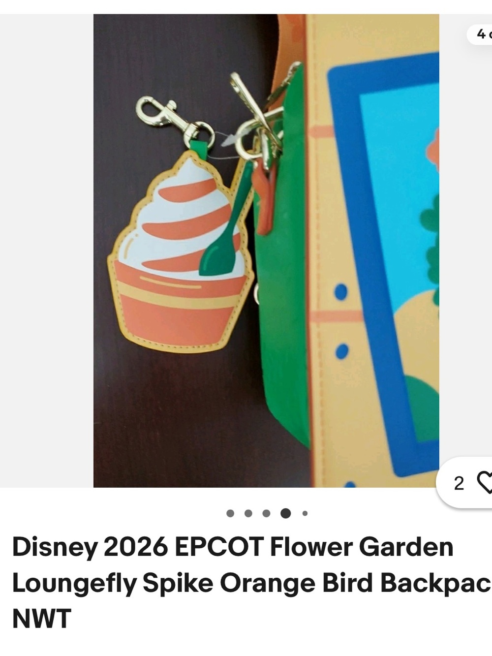 #2471**EPCOT Flower & Garden 2026 Kids Backpack with Bee Plush - Picture 8 of 15